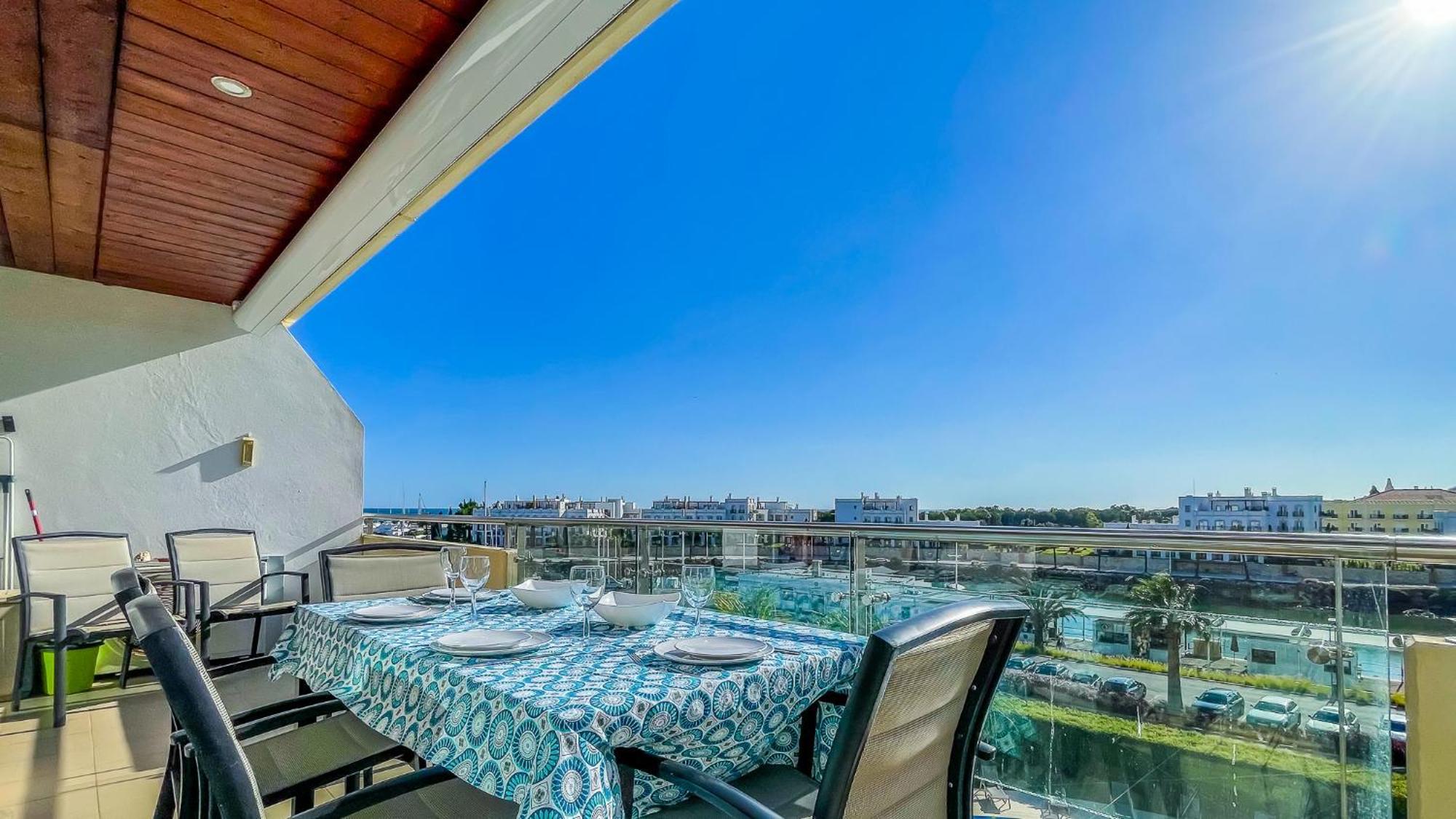 AQ 310 Incrível apartamento de dois quartos com vista para a Marina Quarteira Exterior foto